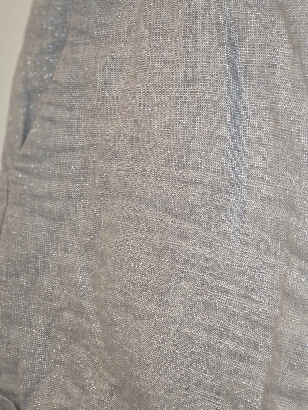 LOFT Women's Shimmer Silver Cream Metallic Linen-Blend Dress Shorts.  Size 6 - Picture 10 of 13
